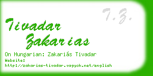 tivadar zakarias business card