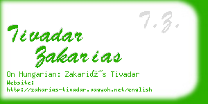 tivadar zakarias business card